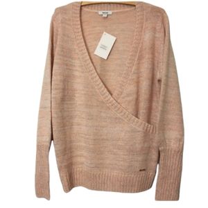 Kenzie Deep V Medium Pink Variegated Sweater